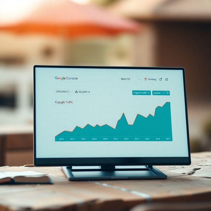 Zaslon Google Search Console analitike koji prikazuje graf rasta organskog prometa