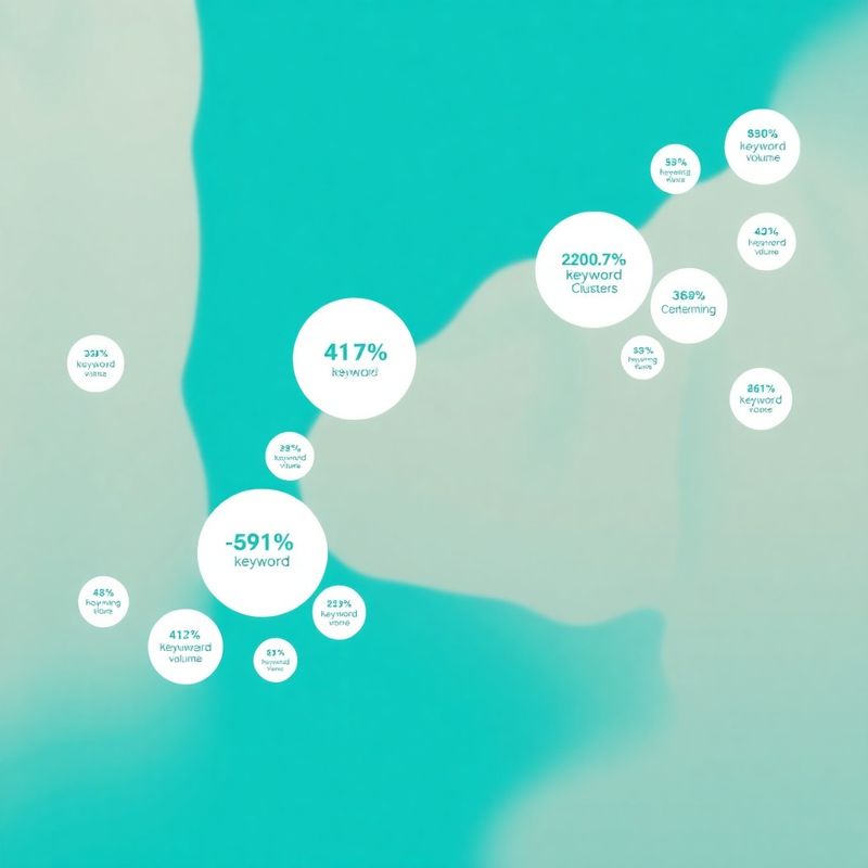 Data-viz vizualizacija klastera ključnih riječi i mjehurića volumena pretrage